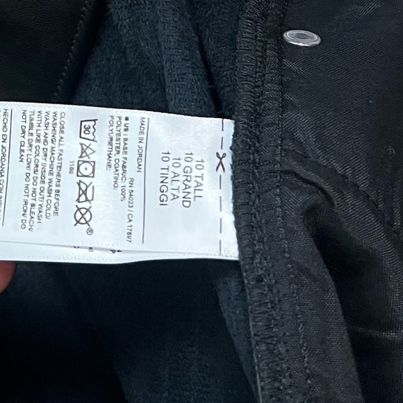 NWT Old Navy High Waisted OG Loose Faux Leather Pants in Black - Picture 10 of 10